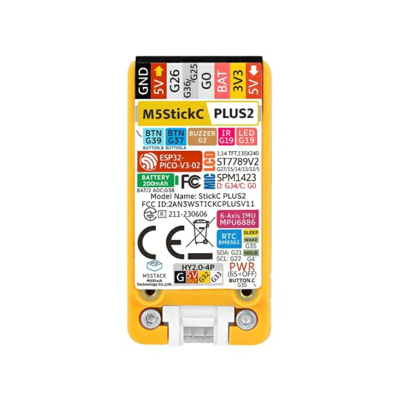 M5StickPlus2 вид снизу